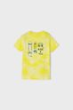 Mayoral t-shirt bawełniany dziecięcy żółty
