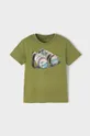 Дитяча бавовняна футболка Mayoral зелений