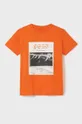 pomarańczowy Mayoral T-shirt bawełniany dziecięcy Chłopięcy