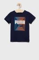 námořnická modř Dětské bavlněné tričko Puma 847292 Chlapecký