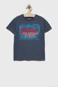 fioletowy Guess t-shirt bawełniany dziecięcy Chłopięcy