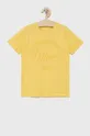 žltá Detské bavlnené tričko Guess Chlapčenský