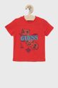 rosu Guess tricou de bumbac pentru copii De băieți