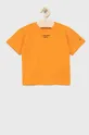 oranžna Calvin Klein Jeans bombažna otroška majica Fantovski