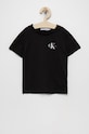 Calvin Klein Jeans t-shirt bawełniany dziecięcy IB0IB01231.PPYY nadruk czarny IB0IB01231.PPYY