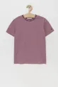 фиолетовой Детская хлопковая футболка Calvin Klein Jeans Для мальчиков
