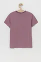 Дитяча бавовняна футболка Calvin Klein Jeans фіолетовий