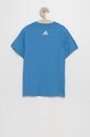 Detské bavlnené tričko adidas Performance HG8861 HG8861 modrá SS22