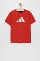 κόκκινο Παιδικό βαμβακερό μπλουζάκι adidas Performance Για αγόρια