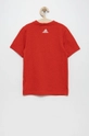 adidas Performance t-shirt bawełniany dziecięcy HG8863 czerwony