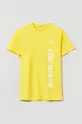 żółty OVS t-shirt bawełniany dziecięcy Chłopięcy
