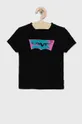 μαύρο Παιδικό βαμβακερό μπλουζάκι Levi's Για αγόρια