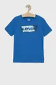 μπλε Παιδικό βαμβακερό μπλουζάκι Levi's Για αγόρια