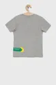 Dječja pamučna majica kratkih rukava United Colors of Benetton siva