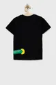 United Colors of Benetton - Παιδικό βαμβακερό μπλουζάκι x Pac-Man μαύρο
