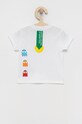 United Colors of Benetton tricou de bumbac pentru copii 3096G102F.P alb SS22