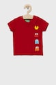 United Colors of Benetton t-shirt bawełniany dziecięcy nadruk czerwony 3096G102F.P