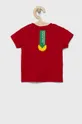 United Colors of Benetton - Παιδικό βαμβακερό μπλουζάκι x Pac-Man κόκκινο