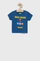 μπλε United Colors of Benetton - Παιδικό βαμβακερό μπλουζάκι x Pac-Man Για αγόρια