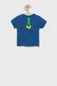 United Colors of Benetton - Παιδικό βαμβακερό μπλουζάκι x Pac-Man μπλε
