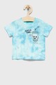 United Colors of Benetton t-shirt bawełniany dziecięcy wzorzyste niebieski 3085G103C.P