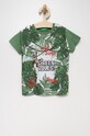 United Colors of Benetton t-shirt bawełniany dziecięcy nadruk zielony 3096G103A.P
