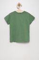 Detské bavlnené tričko United Colors of Benetton hnedozelená