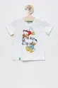 bílá Dětské bavlněné tričko United Colors of Benetton Chlapecký
