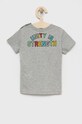 Παιδικό βαμβακερό μπλουζάκι United Colors of Benetton 3096G103J.P γκρί SS22