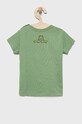 Дитяча бавовняна футболка United Colors of Benetton 3096G103U.P зелений SS22