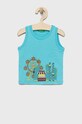 Dětský bavlněný top United Colors of Benetton kulatý modrá 3096GH00A.P