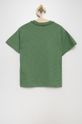 Dětské bavlněné tričko United Colors of Benetton tlumená zelená