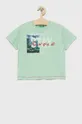 зелёный Детская хлопковая футболка United Colors of Benetton Для мальчиков