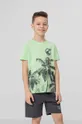 Παιδικό βαμβακερό μπλουζάκι 4F πράσινο