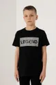 crna Dječja pamučna majica kratkih rukava 4F Za dječake