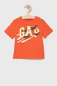 помаранчевий GAP дитяча бавовняна футболка Для хлопчиків