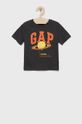 grafitowy GAP t-shirt bawełniany dziecięcy Chłopięcy