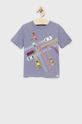 winogronowy GAP t-shirt bawełniany dziecięcy Chłopięcy