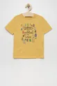 żółty GAP t-shirt dziecięcy Chłopięcy