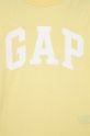 Dětské bavlněné tričko GAP (2-pack) jasně žlutá