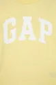 GAP t-shirt bawełniany dziecięcy (2-pack) jasny żółty