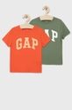 różowy GAP t-shirt bawełniany dziecięcy (2-pack) Chłopięcy