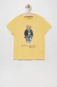 κίτρινο Παιδικό βαμβακερό μπλουζάκι Polo Ralph Lauren Για αγόρια