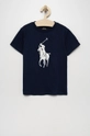 tmavomodrá Detské bavlnené tričko Polo Ralph Lauren Chlapčenský