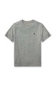 Детская хлопковая футболка Polo Ralph Lauren меланж серый 323832904039
