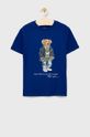 блакитна сталь Дитяча бавовняна футболка Polo Ralph Lauren Для хлопчиків