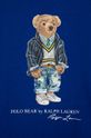 Дитяча бавовняна футболка Polo Ralph Lauren блакитна сталь