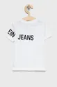 Calvin Klein Jeans T-shirt bawełniany dziecięcy IB0IB01107.PPYY biały