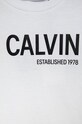 CHLAPEC Dětské bavlněné tričko Calvin Klein Jeans IB0IB01107.PPYY bílá