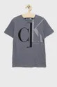 γκρί Calvin Klein Jeans - Παιδικό βαμβακερό μπλουζάκι Για αγόρια